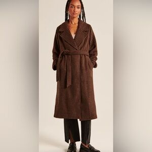 Wool blend blanket coat
